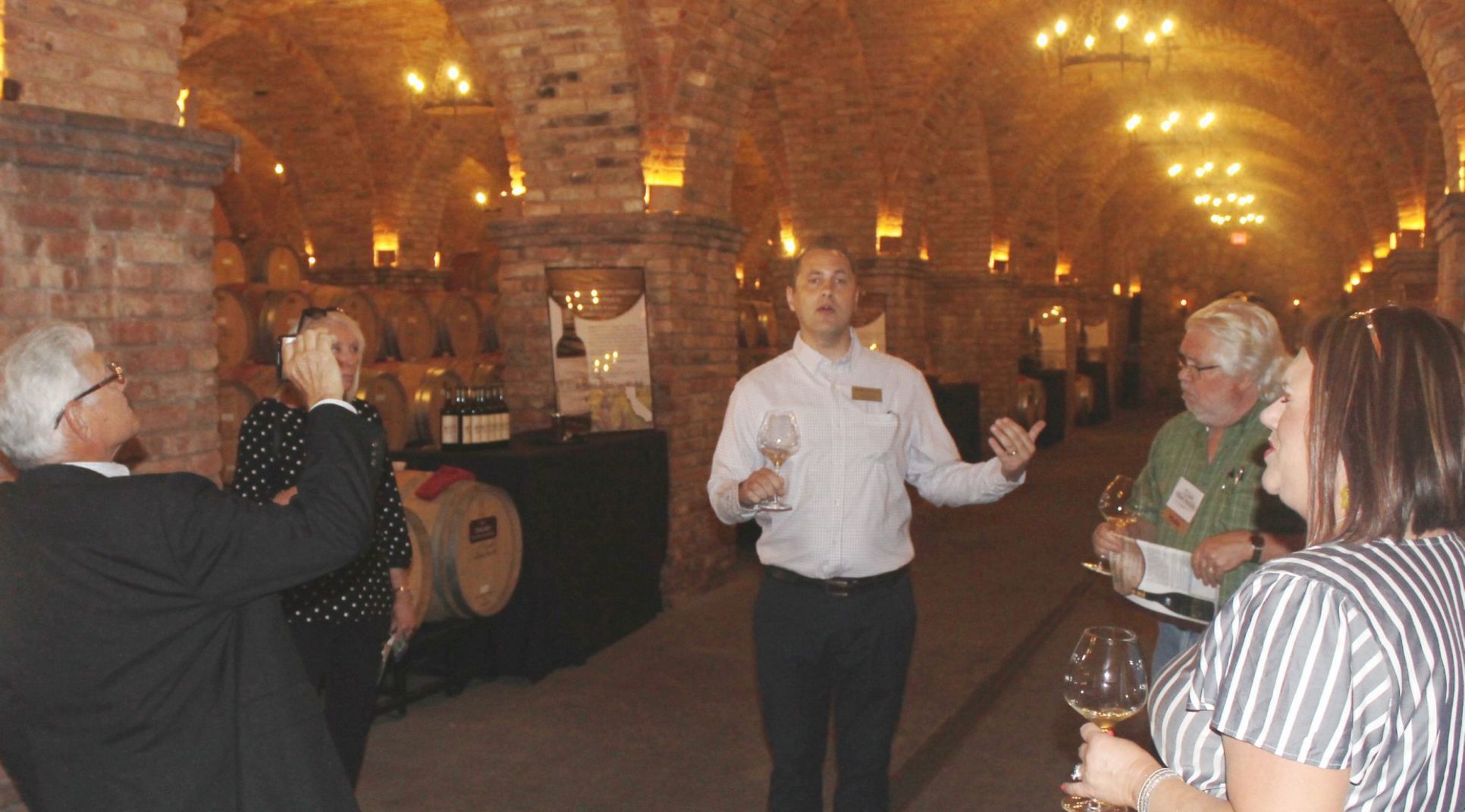 Barrel cellar at Castello di Amorosa